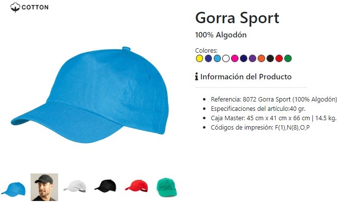 Gorras baratas personalizadas