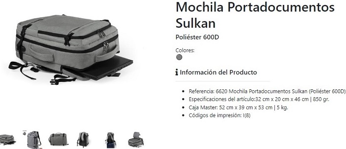 Mochila para portátil personalizada